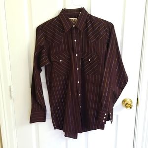 Ely Cattleman Long Sleeve Pearl Snap Shirt (S)